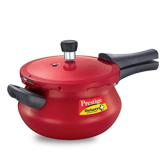 Prestige Deluxe Plus Aluminium Outer Lid Pressure Handi, Red