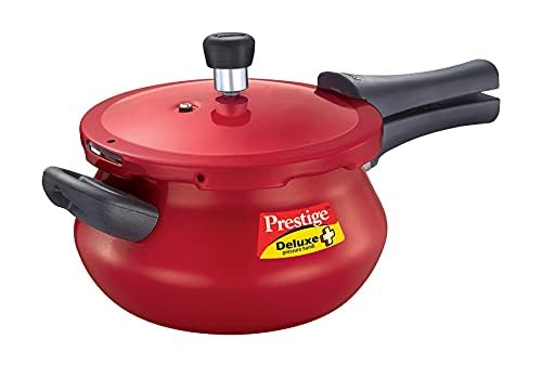 Prestige Deluxe Plus Aluminium Outer Lid Pressure Handi, Red