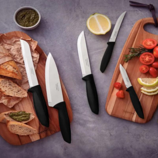 Tramontina Stainless Steel Knife Block Set of 6 | Kitchen Knife Collection