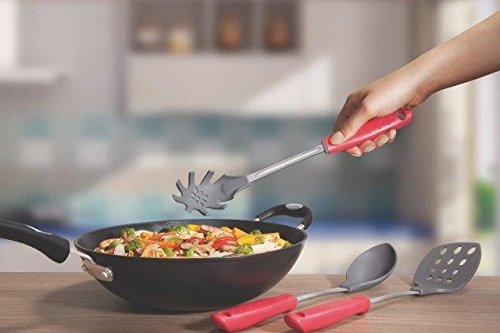 Tramontina Nylon Spatula | Red Polypropylene Handle