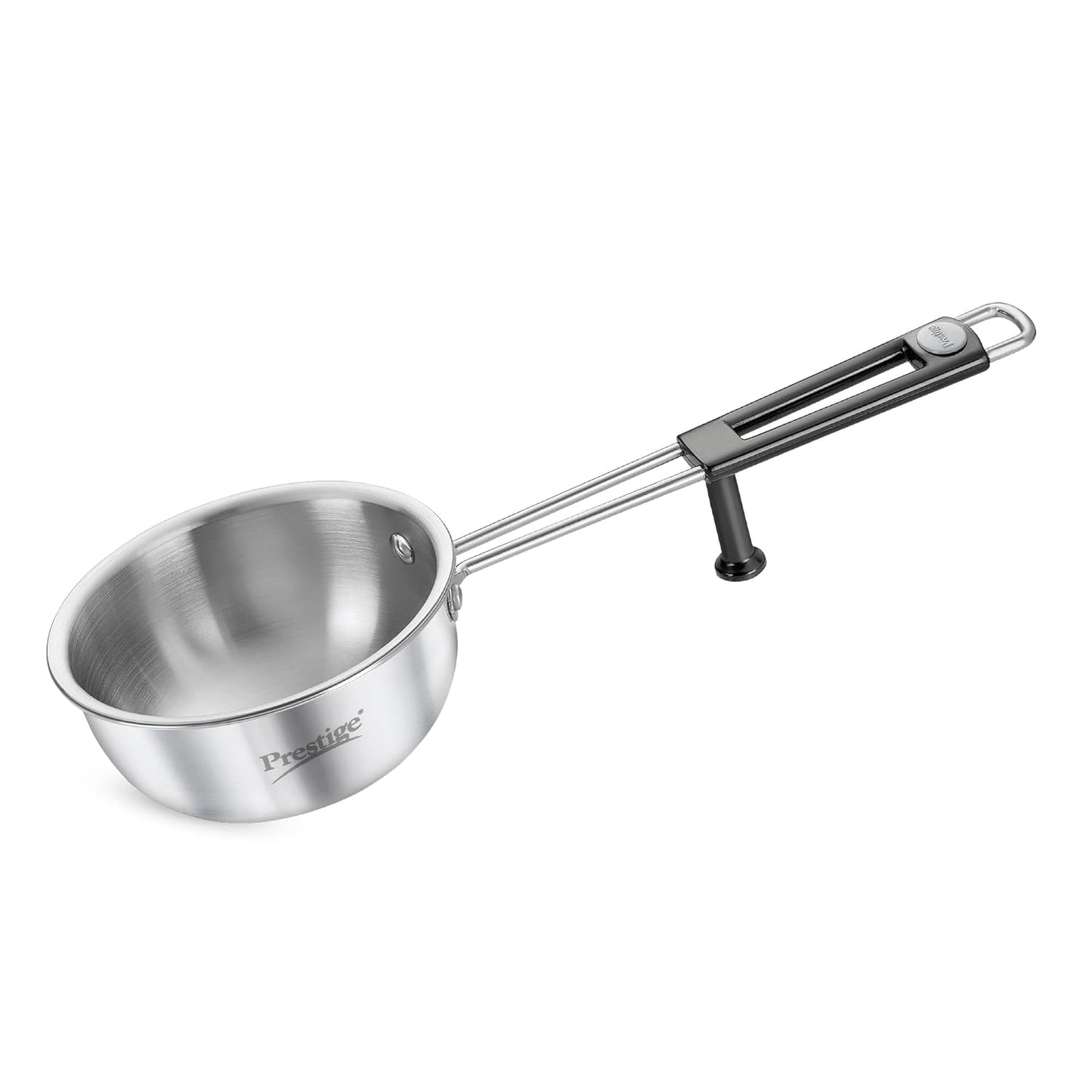 Prestige Tri-Ply Stainless Steel Splendor Tadka Pan| Gas & Induction Compatible| Rimmed Edge| in-Built Stand| Heat Resistance Handle| Thick Gauge