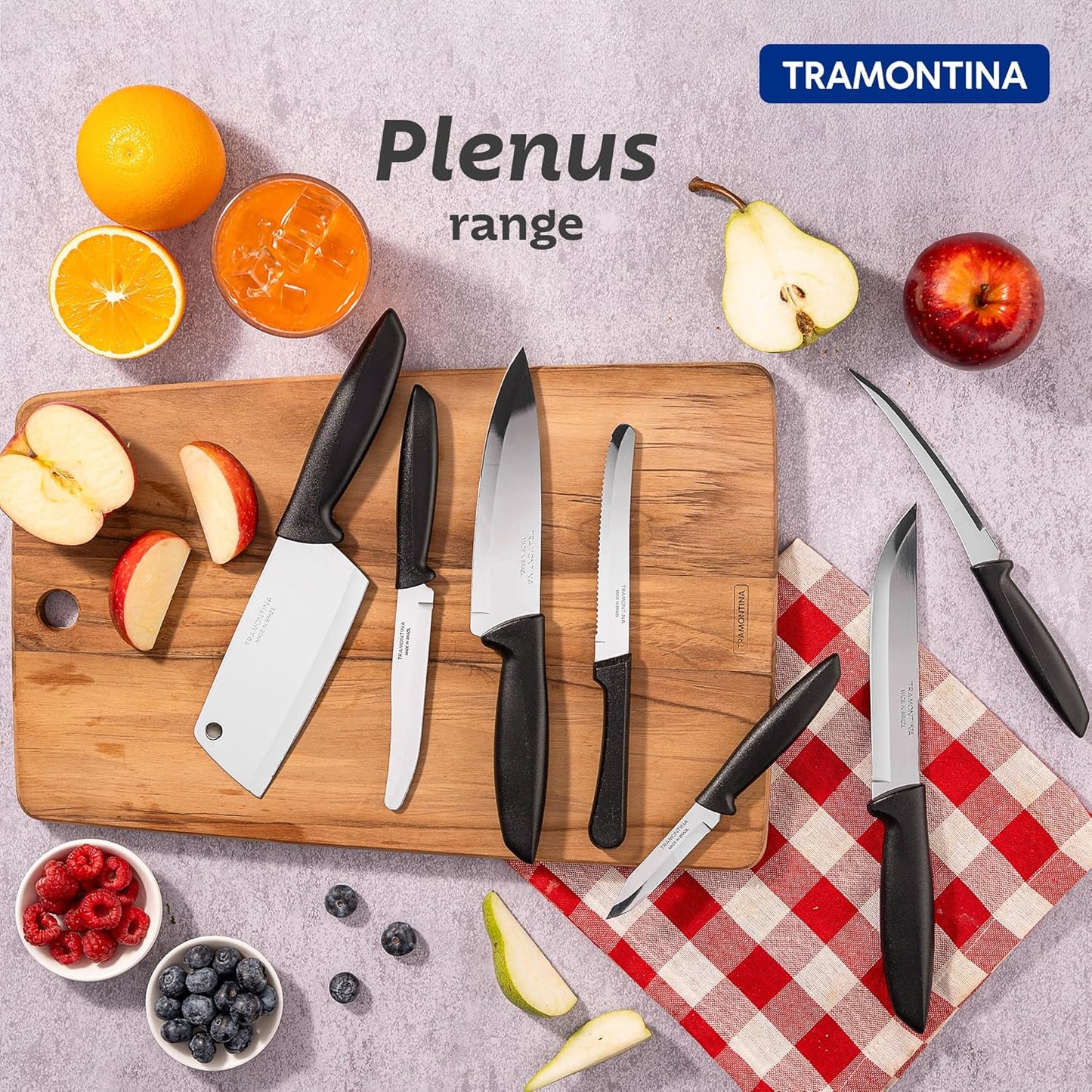 Tramontina Stainless Steel Knife Set of 3 | Kitchen Knives