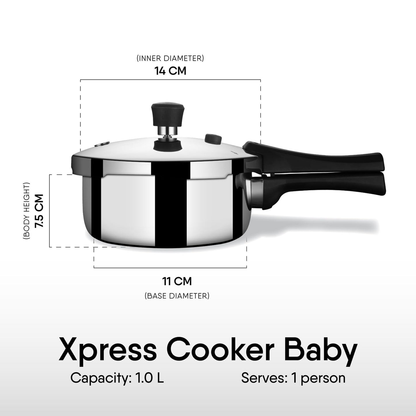 Stahl Xpress Triply Pressure Cooker Baby Induction