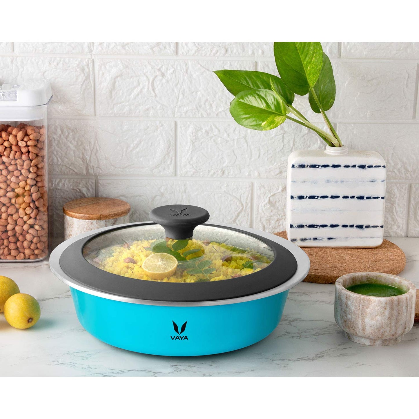 VAYA Glass Lid Insulated Hot Case Casserole – Blue