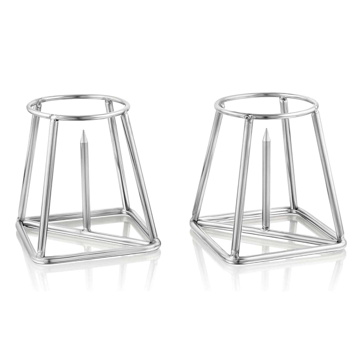 EMBASSY Stainless Steel Banana Plant Stand (10 cm x 10 cm x 13.7 cm, THICK / HEAVY, Set of 2)