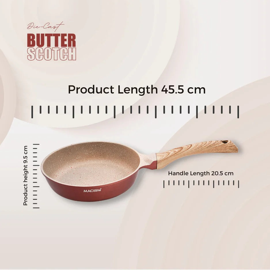 MACclite Butter Scotch Die Cast Non Stick Frying Pan Induction Base