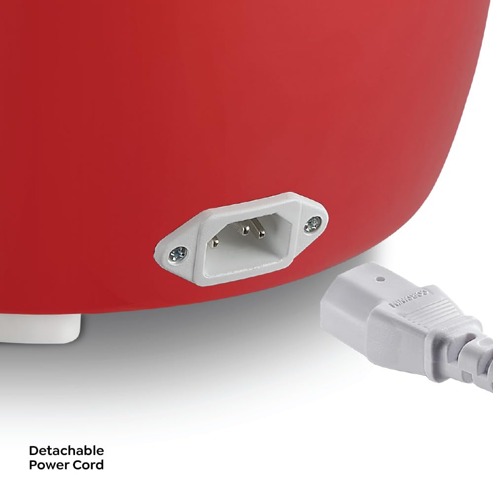 Prestige Delight Cute 1.8 SS Bowl Electric Rice Cooker(1.8L for Rice-Open Type, Silky Red, with Stainless Steel Cooking Pan 4.4L Volume,700 W)