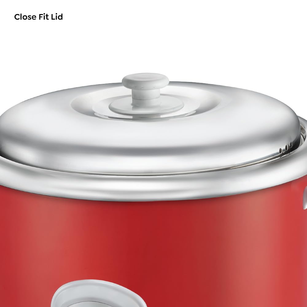 Prestige Delight Cute 2.8 SS Electric Rice Cooker(2.8L for Rice-Open Type, Silky Red, with Stainless Steel Cooking Pan 7.1 L Volume, 1000 W)