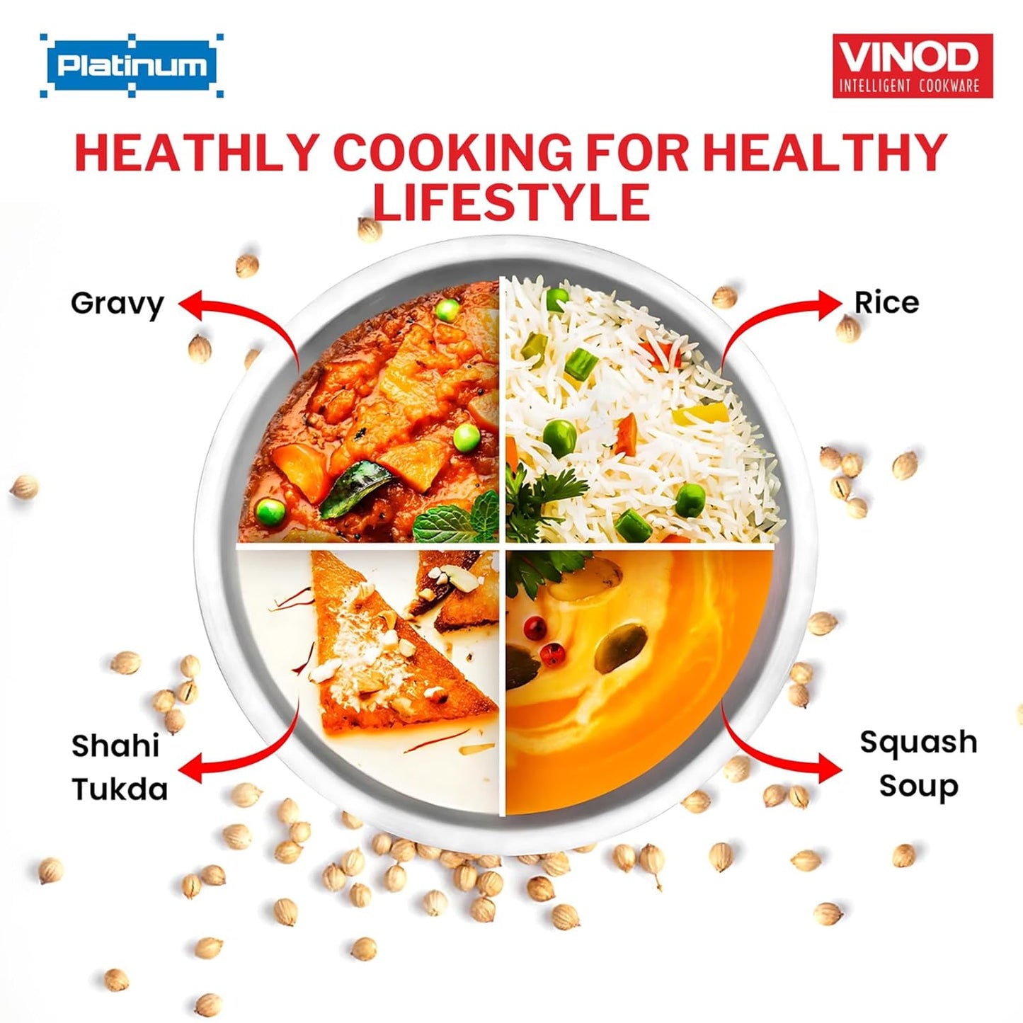 Vinod Platinum Triply Stainless Steel Extra Deep Tasla | 2.5 mm Thick | Steel Kadai |5 Year Warranty | Induction & Gas Friendly, Heavy Bottom - Silver