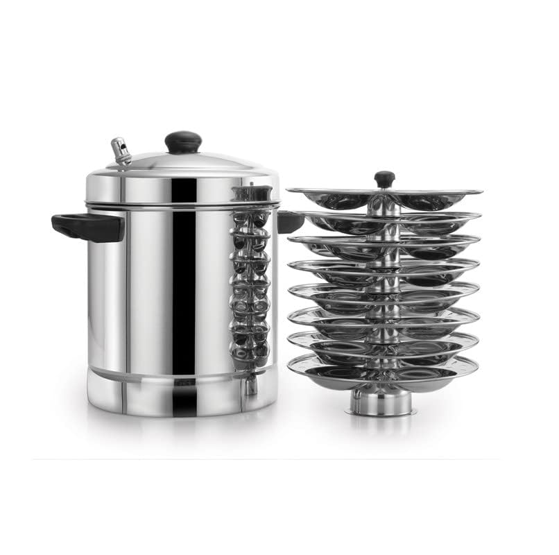 HORIZON Stainless Steel Idly Cooker Lid with Plates Idli Maker Induction and Gas Stove Compatible idli Maker