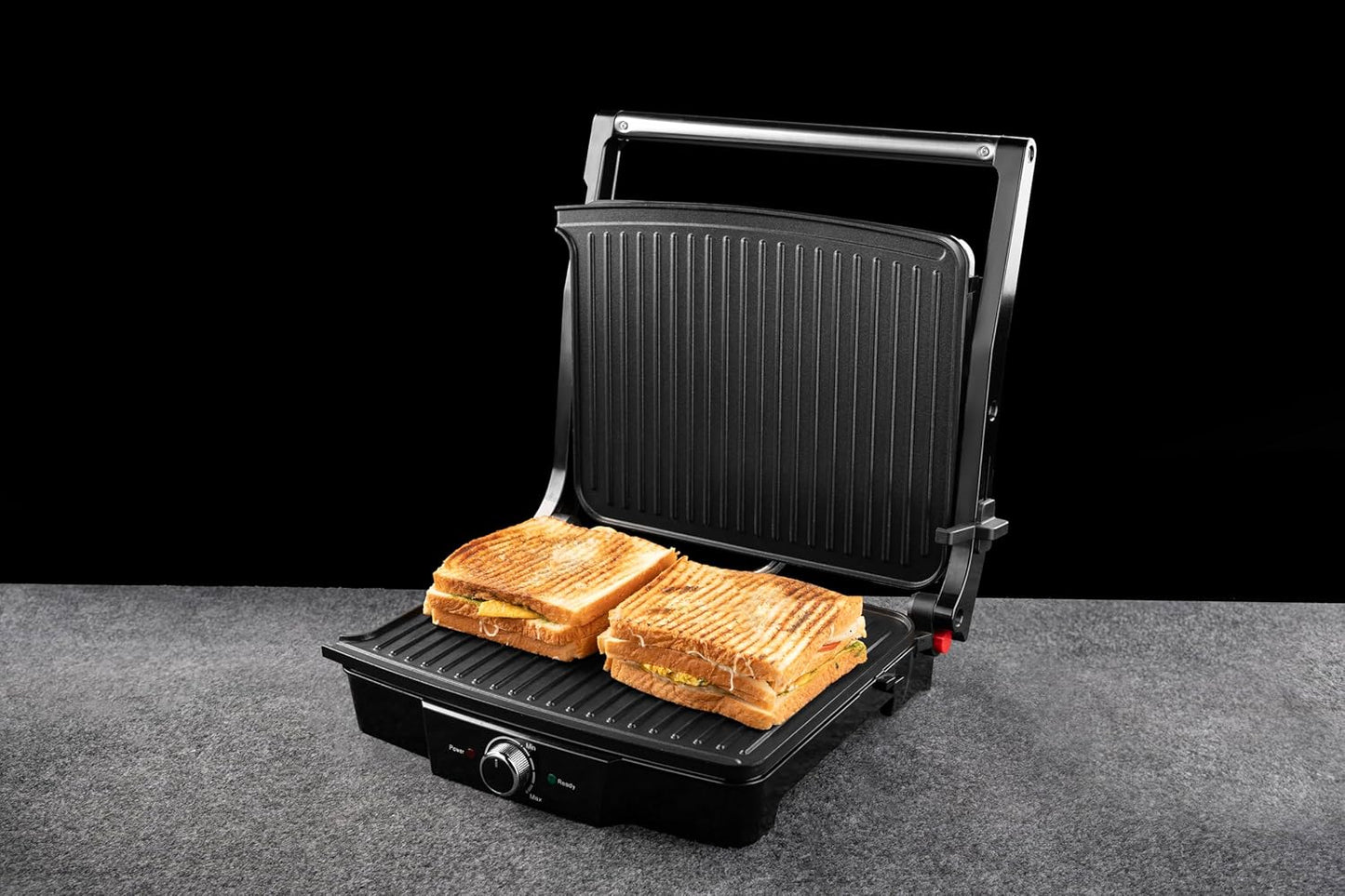 Hafele Grilla 2000 Watt Sandwich Maker|Griller|Jumbo Size |180° Openable Grill Plate |Non Stick-Bpa&Ptfe Free |Auto Temp Cut-Off, Black