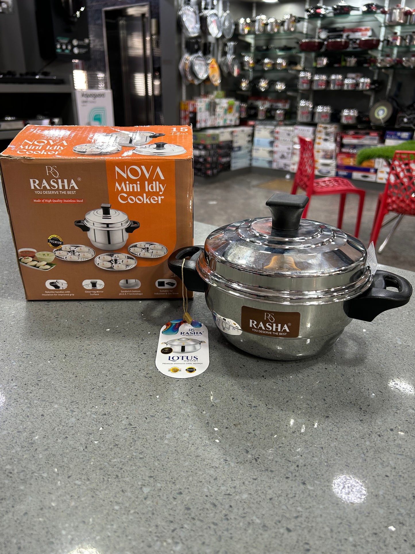 RASHA NOVA Mini Idly Cooker 15 idly
Make delicious, soft idlis easily with the PS RASHA NOVA Mini Idly Cooker, designed for convenient everyday cooking. Its compact design makes it ideal for modern kitchens, small families, working profe