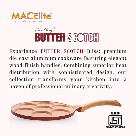 Macclite Uttappam / Tikki Pancake Tawa Butter Scotch / 7 Cavity