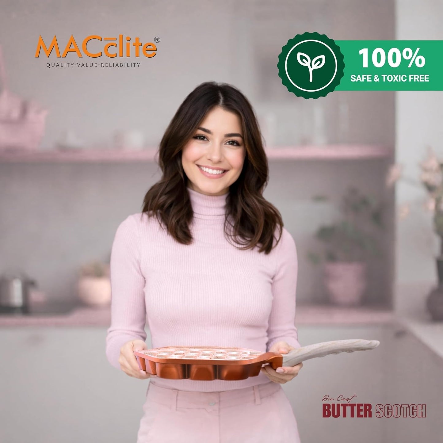 Macclite Triumph Hexa Appe / Muffin Pan Butter Scotch