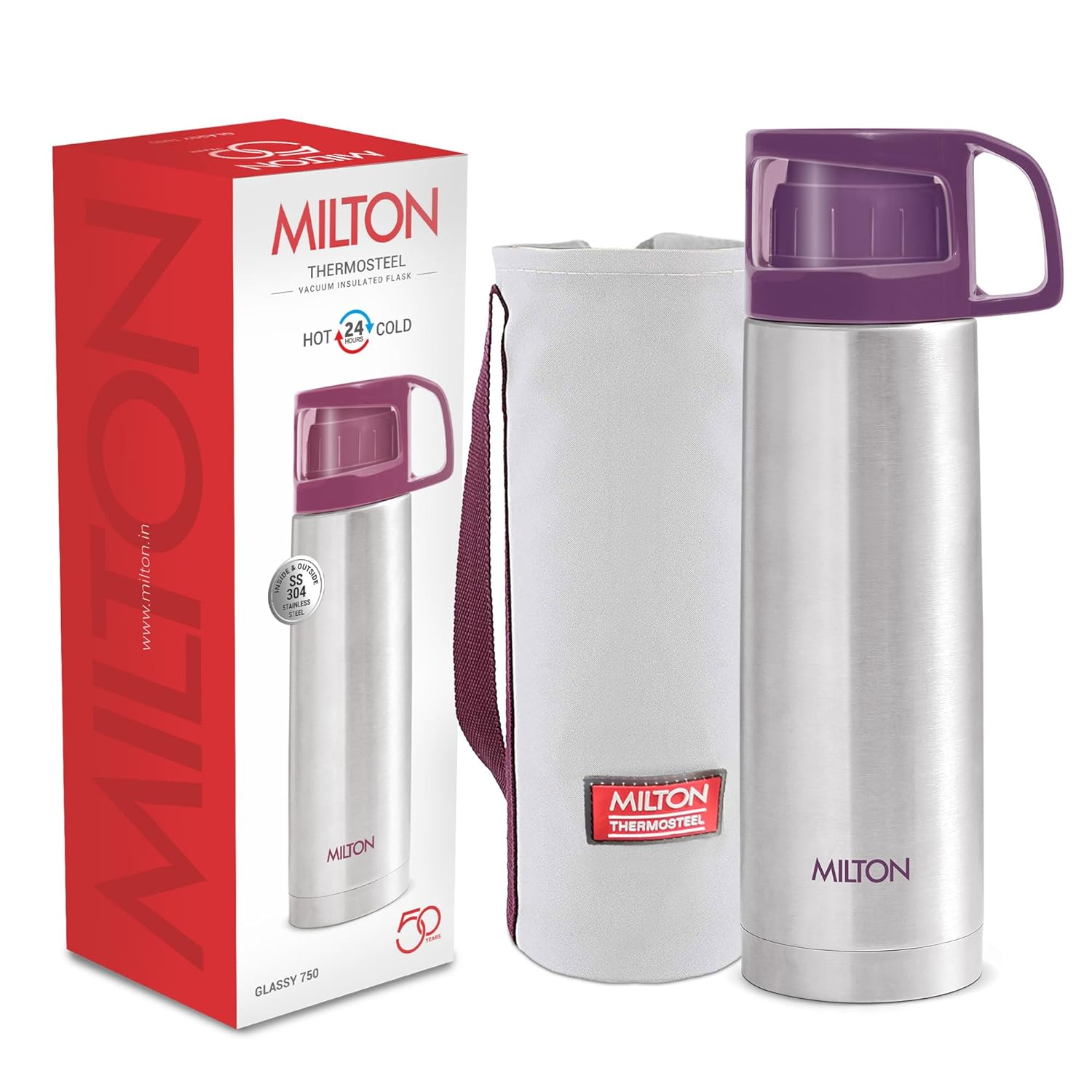 MILTON Glassy 750 Thermosteel Vacuum Insulated Double Walled Flask