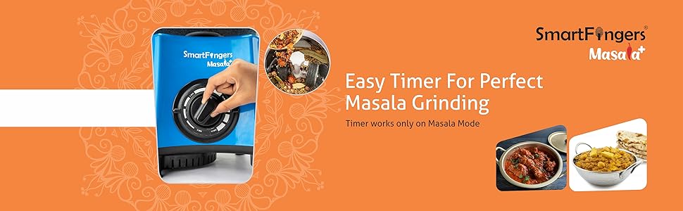 SmartFingers Masala + Table Top Masala Wet Grinder 230V 50hz, 2 Liter, Blue