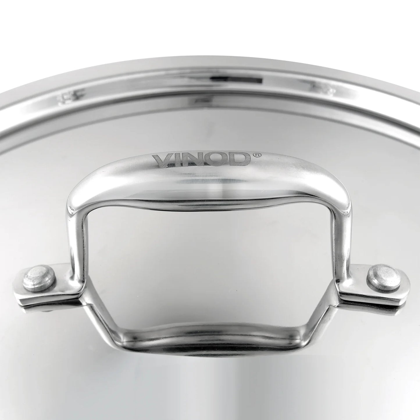 Vinod Platinum Triply Stainless Steel Kadai with Lid | 2.5 mm Thick | Triply Kadai with Heavy Bottom | Induction Friendly Triply Stainless Steel Cookware Kadhai |