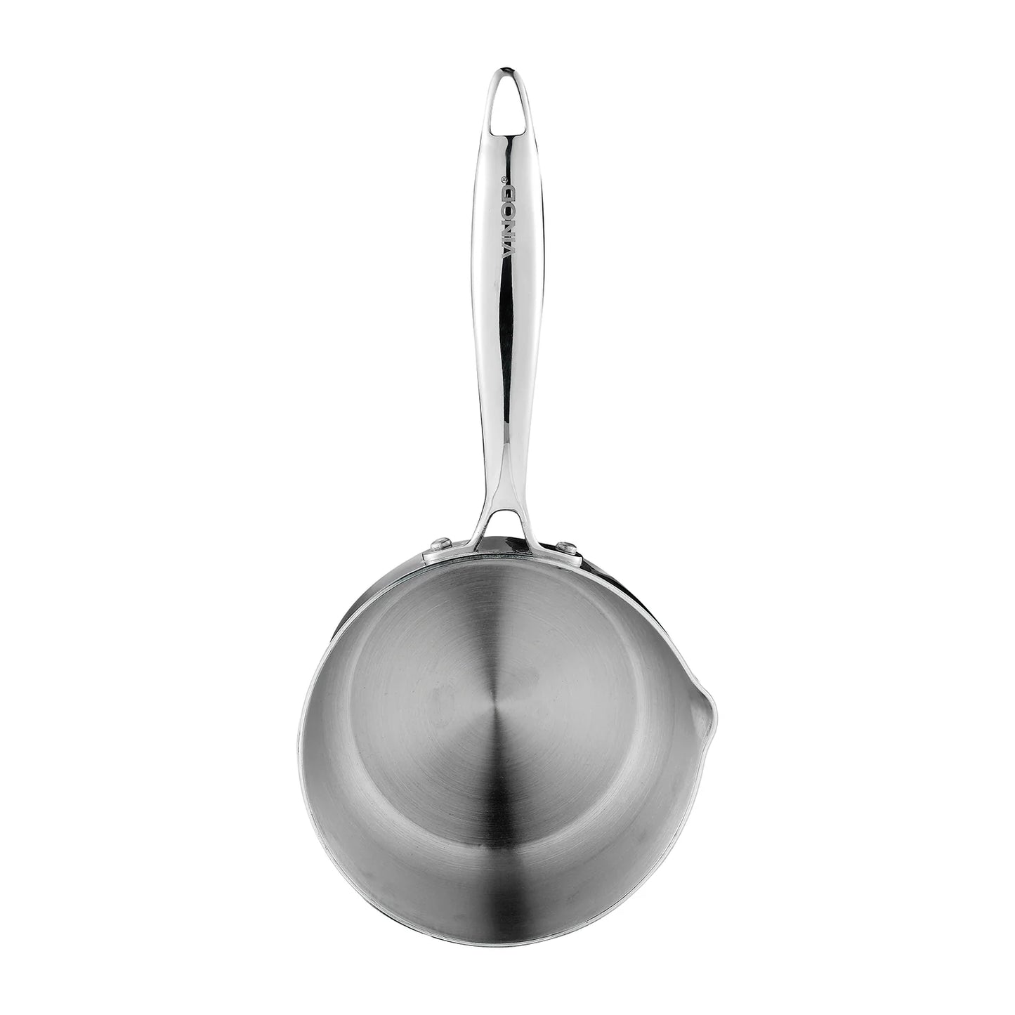 Vinod Platinum Triply Stainless Steel Milkpan - 1.5 Litre, 16 cm | Easy Pour Spout | Tea/Milk/Chai Pan | Rivetted Sturdy Handle | Induction & Gas Base | 5 Year Warranty