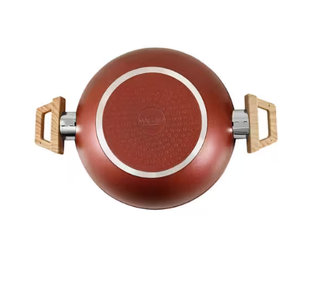 MACclite Butter Scotch Die Cast Non Stick Triumph Kadai With Glass Lid