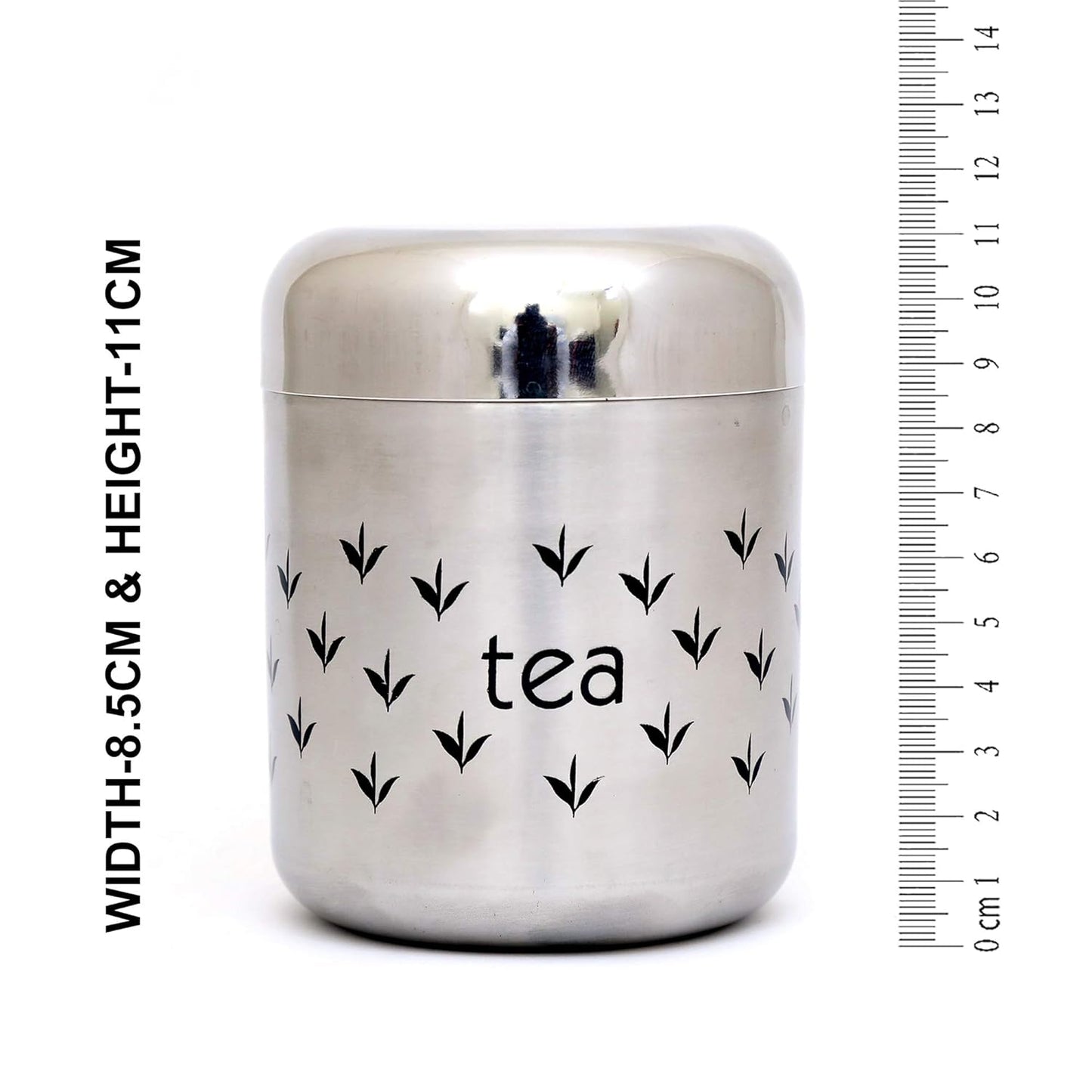 Coconut Stainless Steel Multipurpose Kitchen Accessories Canisters/Container for Storage Tea Coffee Sugar & Masala (Matt Finish) - 4 PC Set