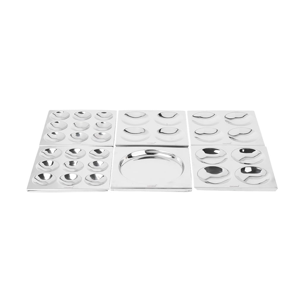 Coconut Stainless Steel - Trivia Idli Maker | Unique Rectangular Shape Idli Steamer For Home | Include 3 Regular, 2 Mini & 1 Tatte Idli Plate | Restaurant Type Soft & Fluffy Idli | Induction Base