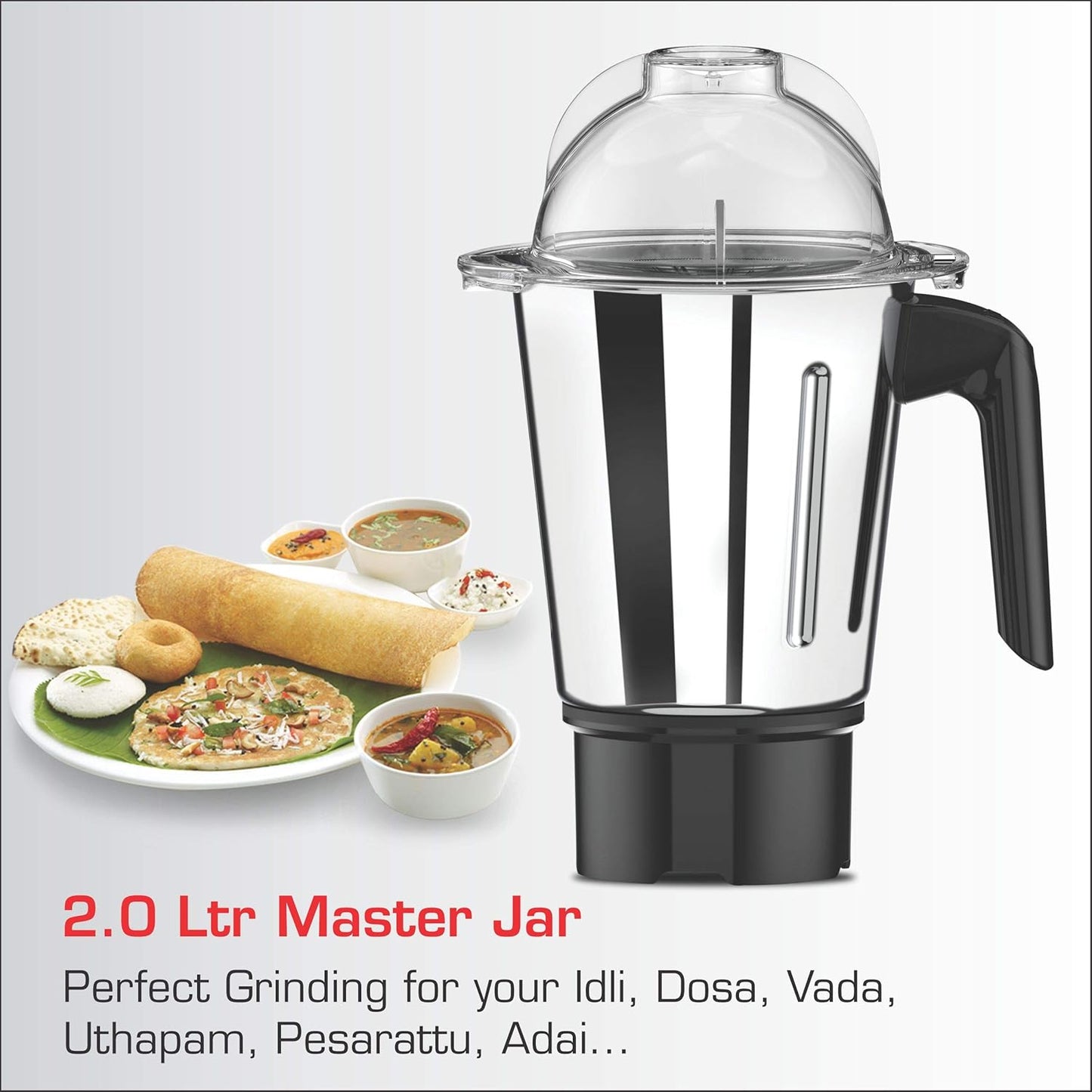 Vidiem Mixer Grinder 566 A ROC (Black) | Mixie grinder 1500 watt+ 2 Leakproof Jars with self-lock for wet & dry spices, chutneys & curries | mixer grinder