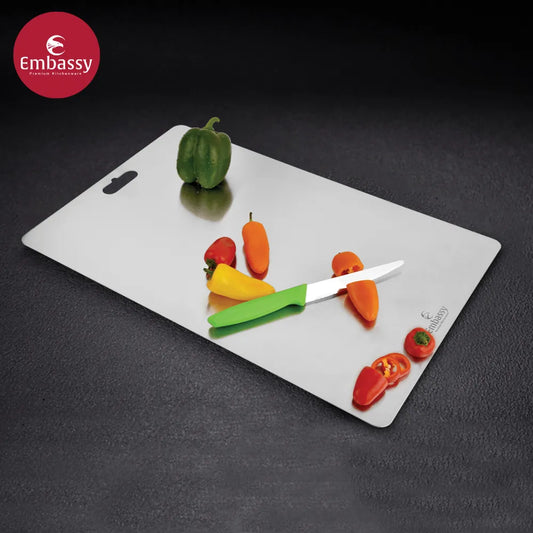 Embassy Premium Chopping Board, Heavy-Duty Thick Cutting Board,Stainless Steel