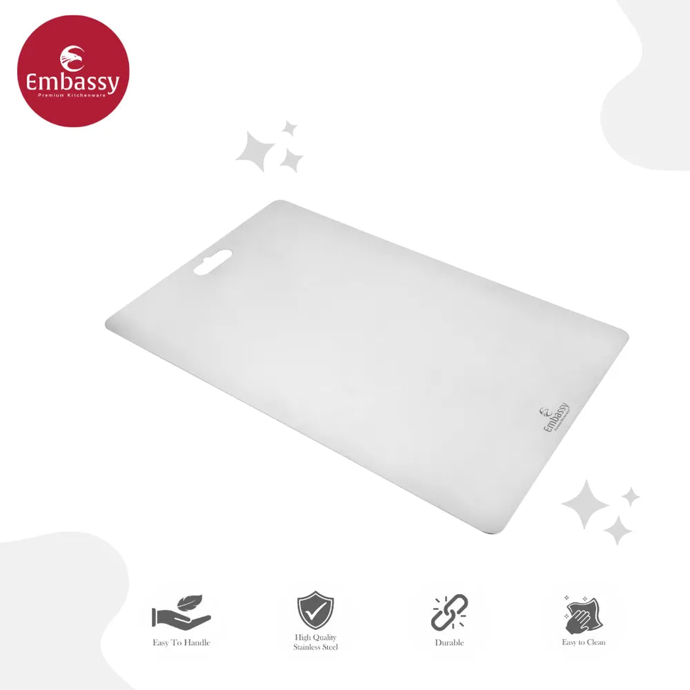 Embassy Premium Chopping Board, Heavy-Duty Thick Cutting Board,Stainless Steel