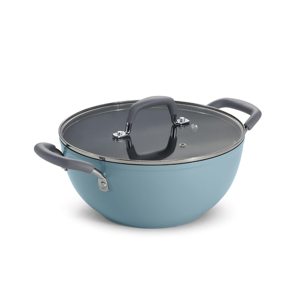 Tramontina Velo Deep Kadai with Flat Glass Lid