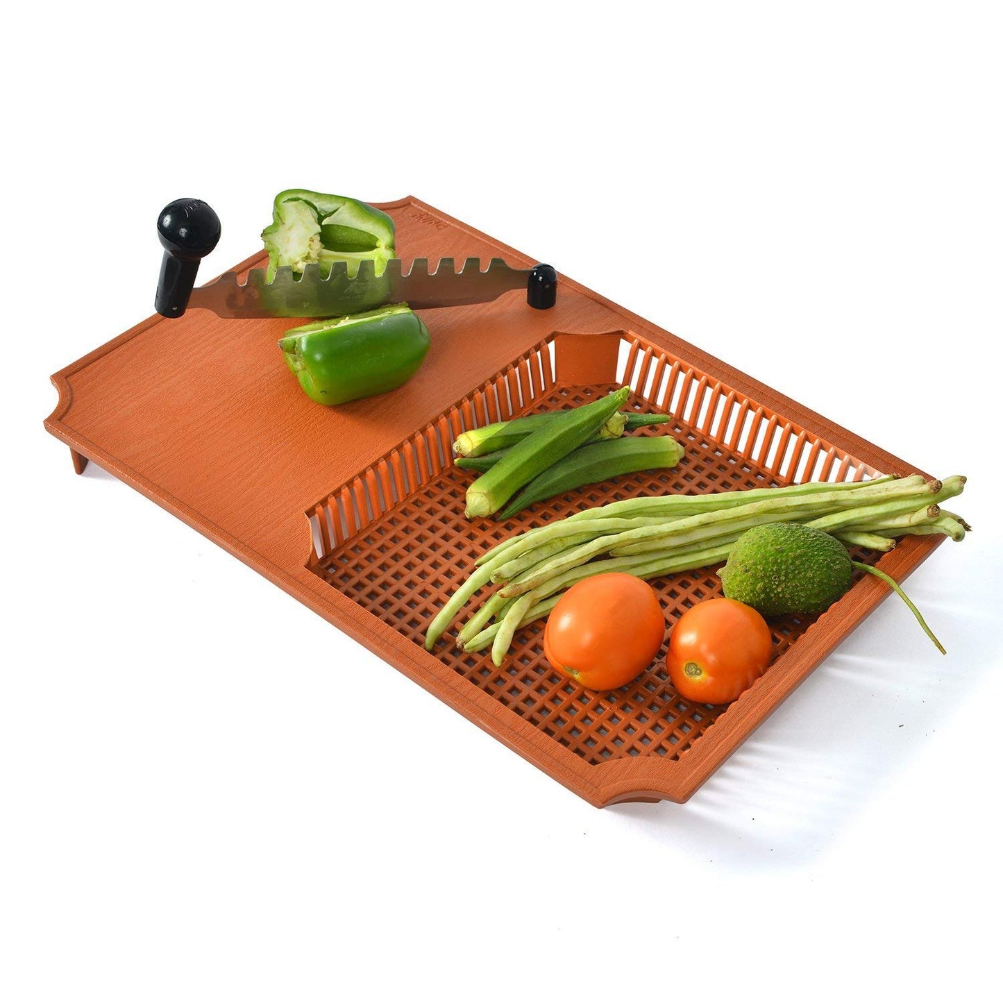 Anjali - Deluxe Fantastique Vegetable and Fruit Cutter (Brown/Silver) (Cut N Wash)