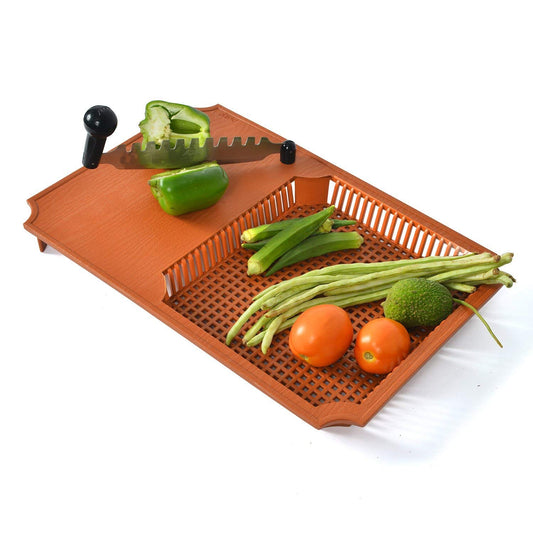 Anjali - Deluxe Fantastique Vegetable and Fruit Cutter (Brown/Silver) (Cut N Wash)