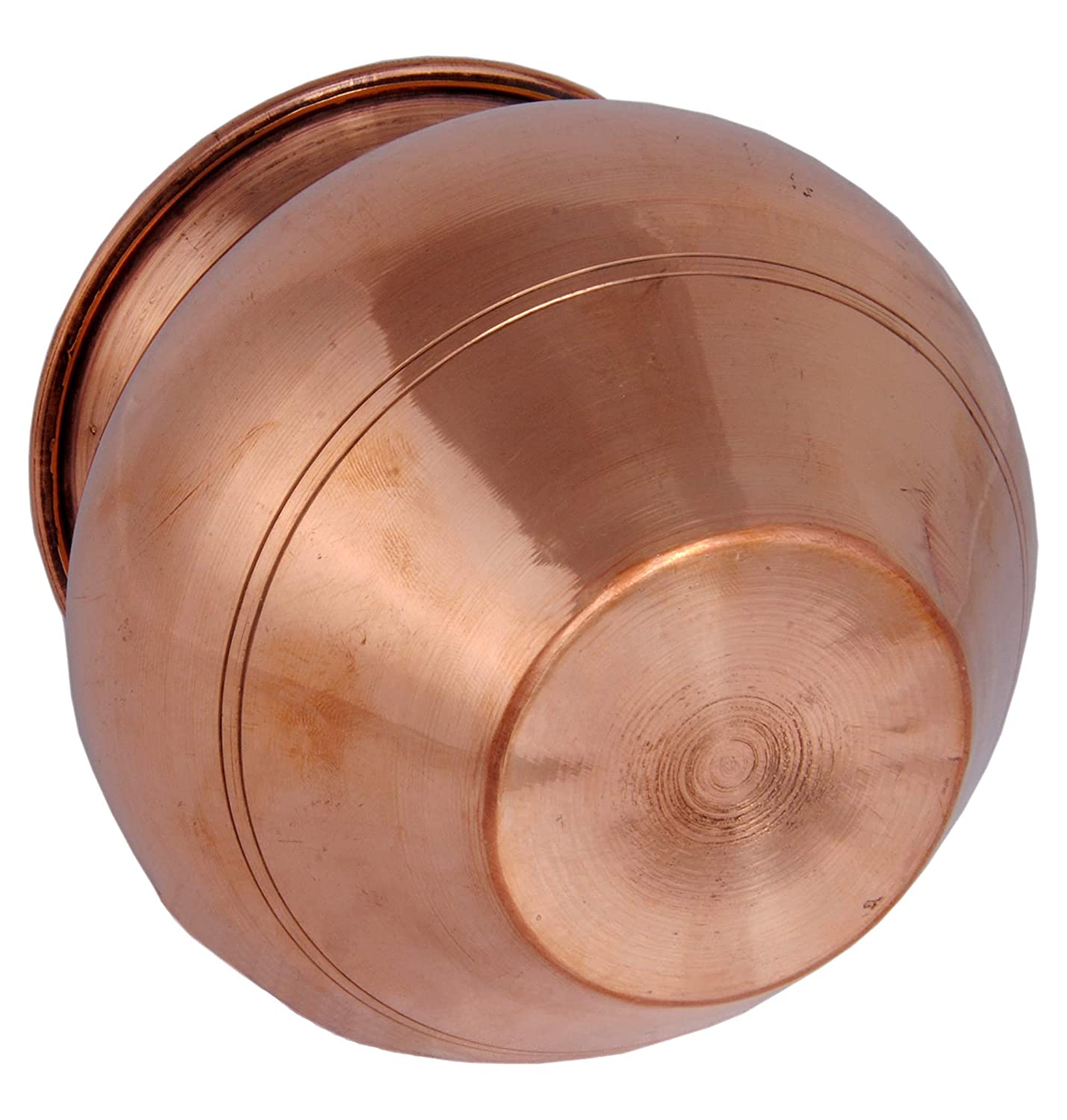 Shiv Shakti Arts® Pure Copper Kalash Lota -for Temple Use & Pooja Purpose(Big - Kumkuma Shinee Design) - (Vol - 800 ML) - 1 Piece