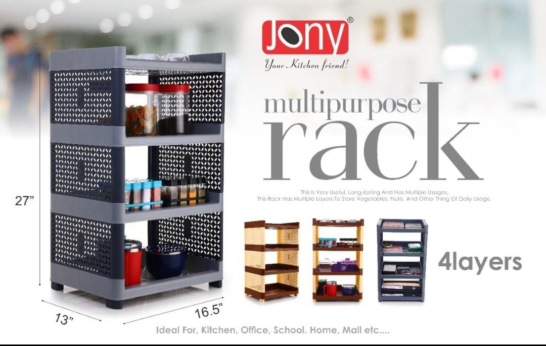 Jony Multipurpose Rack 3 steps Plastic