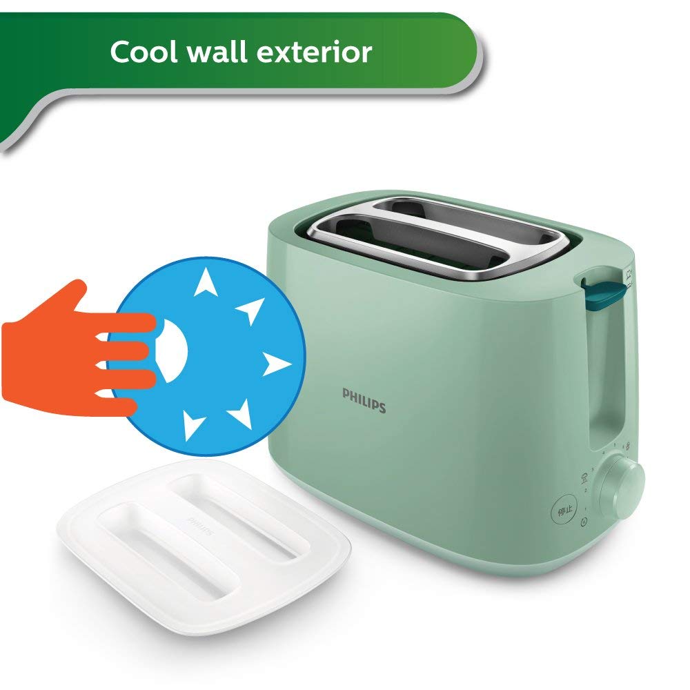 PHILIPS HD2584/60 830W 2 Slice Pop Up Toaster (Green)