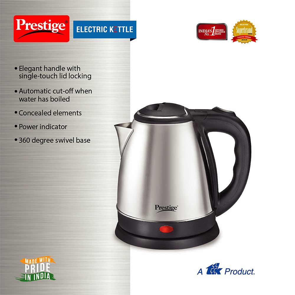 Prestige PKOSS 1.8-Litre 1500W Electric Kettle (can't be used to boil milk)