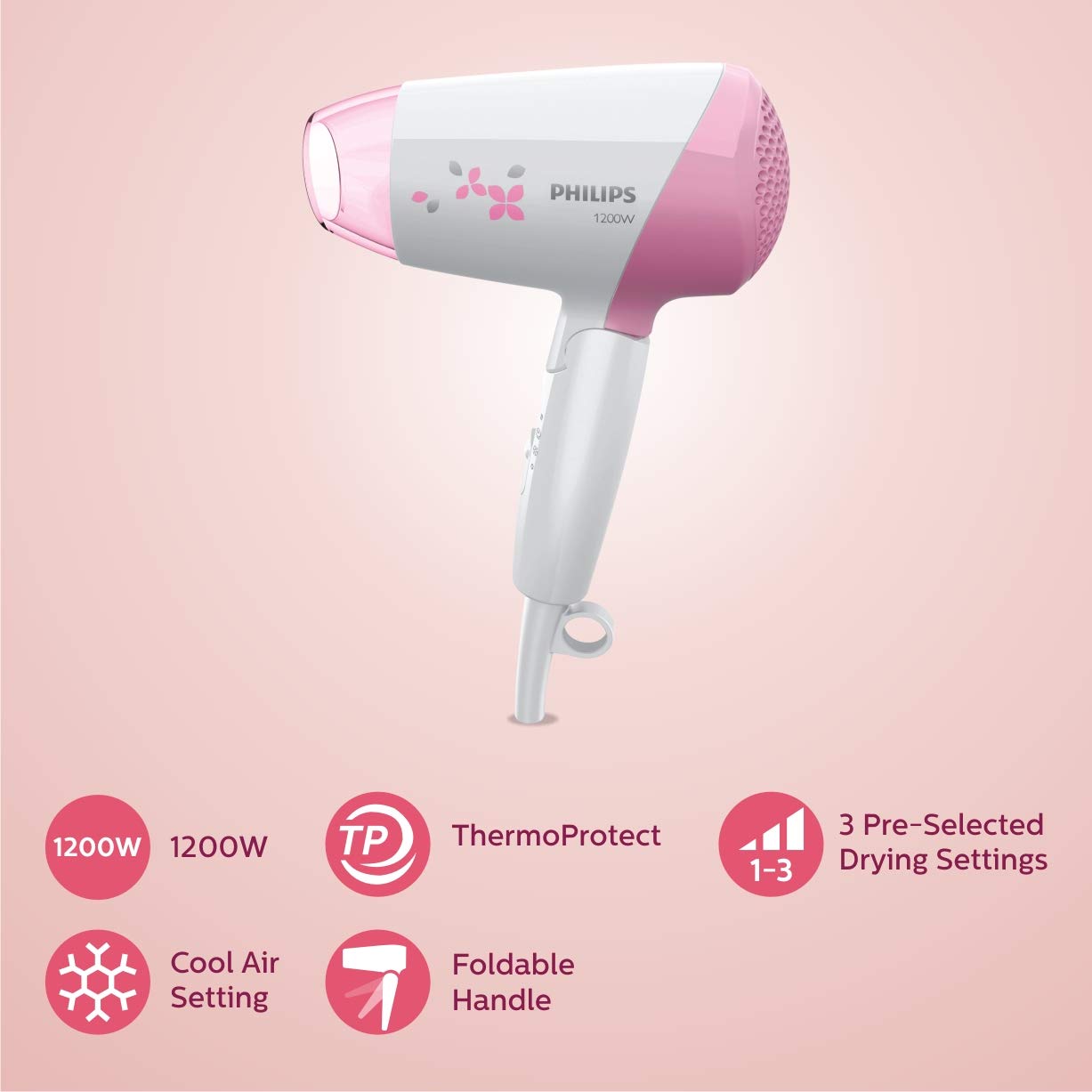 Philips HP8120 Hair Dryer (Pink)
