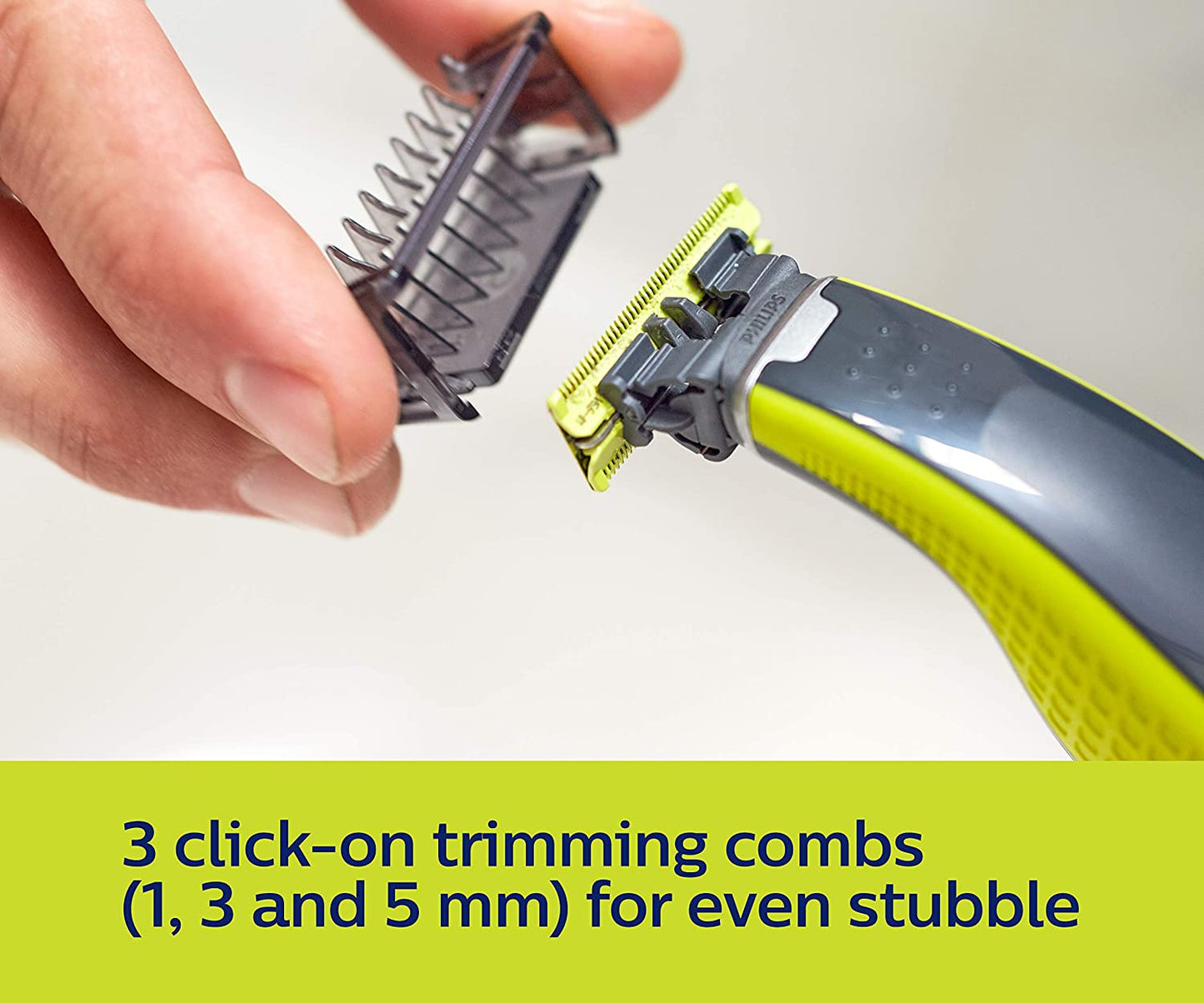 Philips QP2525Cordless OneBlade Hybrid Trimmer and Shaver (Lime Green)