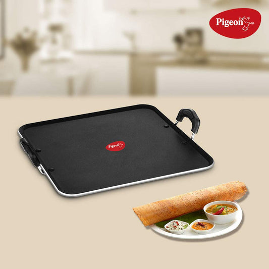 Pigeon by Stovekraft Aluminum Non Stick 5mm Thickness Pathri Tawa 320 (Black, 30cm)