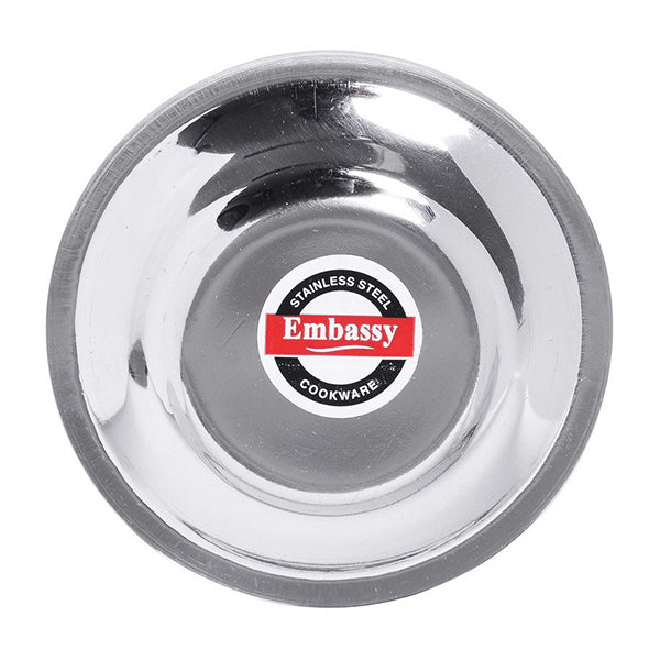 Embassy Stainless Steel Glass Lid/Cover, Pack of 12, Size 2 (Diameter 8.1 cms)