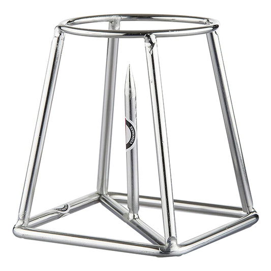 Embassy Stainless Steel Banana Plant Stand (10 cm x 10 cm x 13.3 cm, Silver, Set of 2)