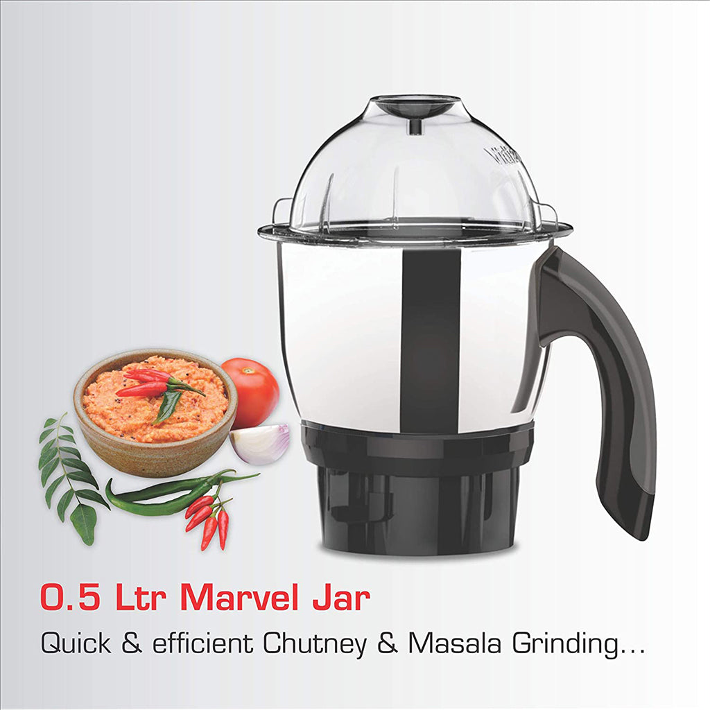 Vidiem MG 554 A VTRON Power Plus 1000 Watts Mixer Grinder (Black, 4 Jars)