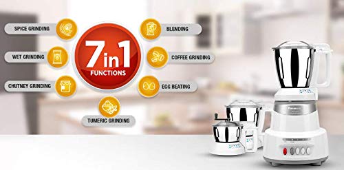 Panasonic MX-AV325MS 600W Mixer Grinder, Silver