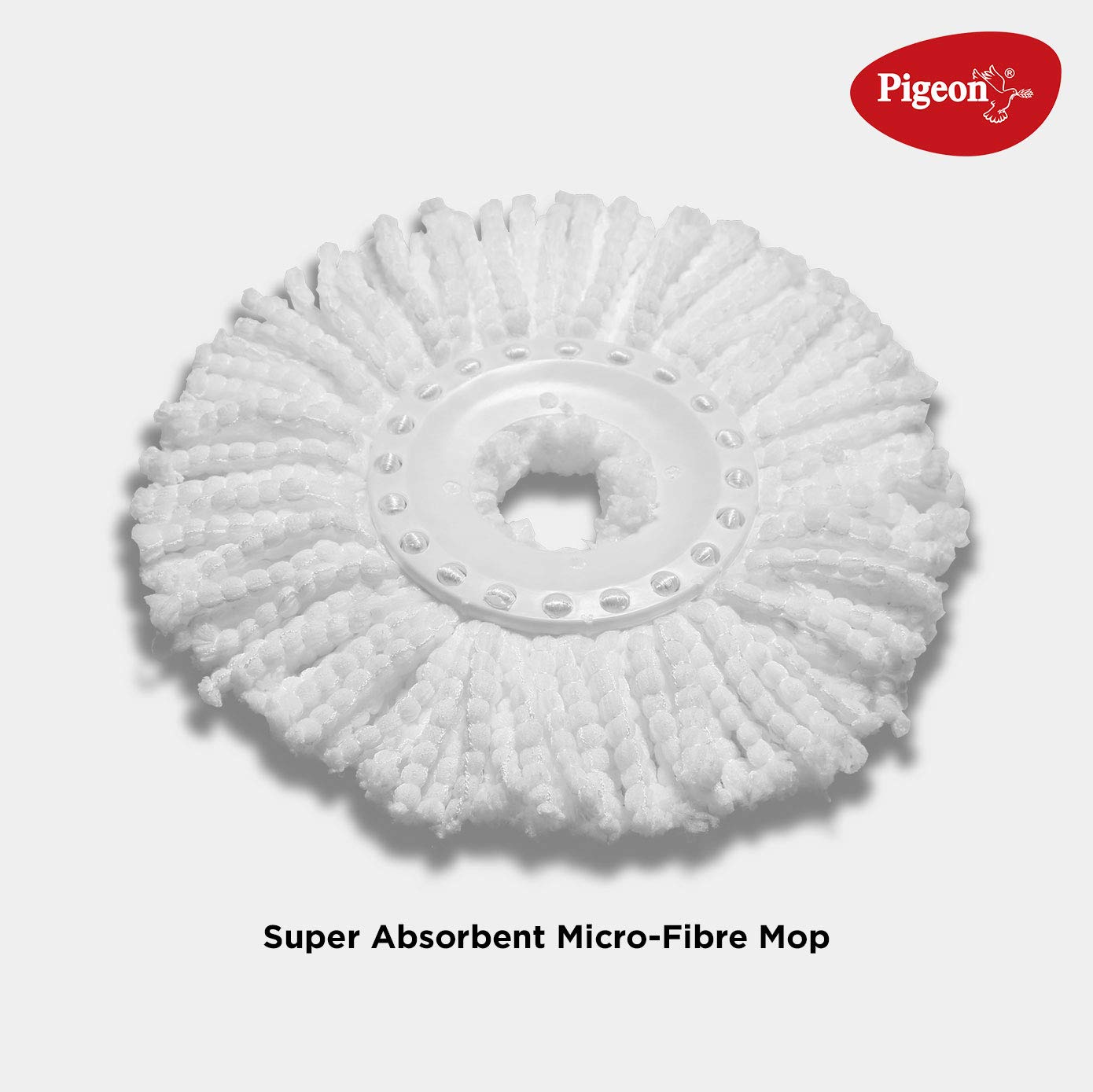 Pigeon Enjoy Spin Mop with 360 Degree Rotating PVC Magic Mop Set for Wet and Dry Floor/Wall (Lavender, 2 refills), large (12458B)