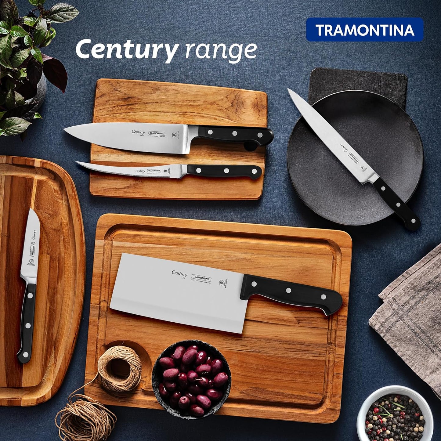 Century Stainless Steel Tomato  Micro-Serrated Blade Kitchen Knife | Professional Tomato Slicer