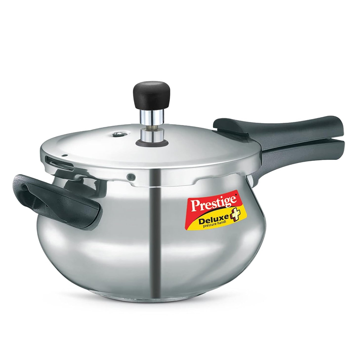 Prestige Deluxe Plus Induction Base Aluminium Outer Lid Pressure Handi, Silver,