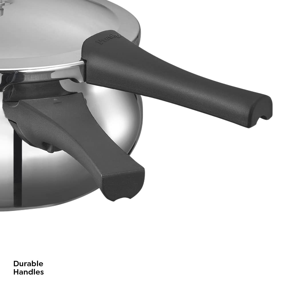Prestige Deluxe Plus Induction Base Aluminium Outer Lid Pressure Handi, Silver,