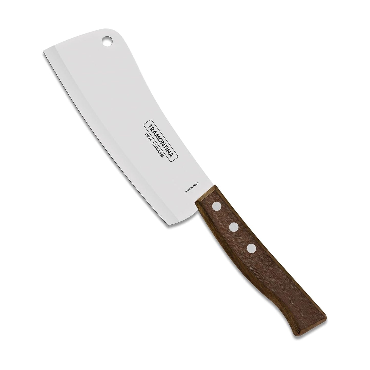 Tramontina Meat Cleaver 15cm | Heavy-Duty Stainless Steel Chopper Knife with Premium Wooden Handle for Kitchen & Butchery