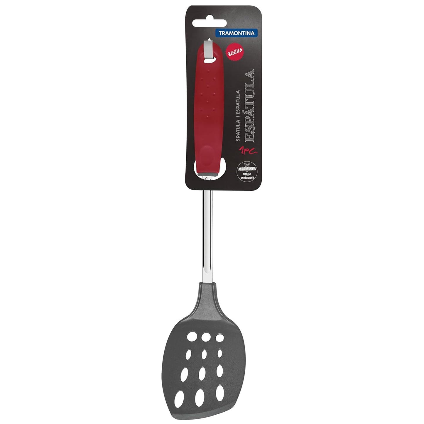 Tramontina Nylon Spatula | Red Polypropylene Handle