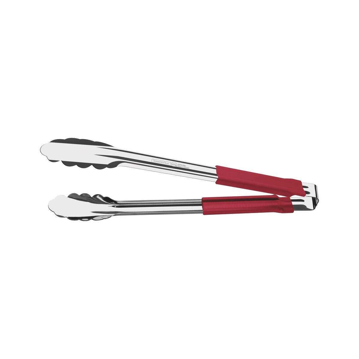 Tramontina 12 Inch Stainless Steel Multi-Purpose Tongs | Rubber Grip Handle