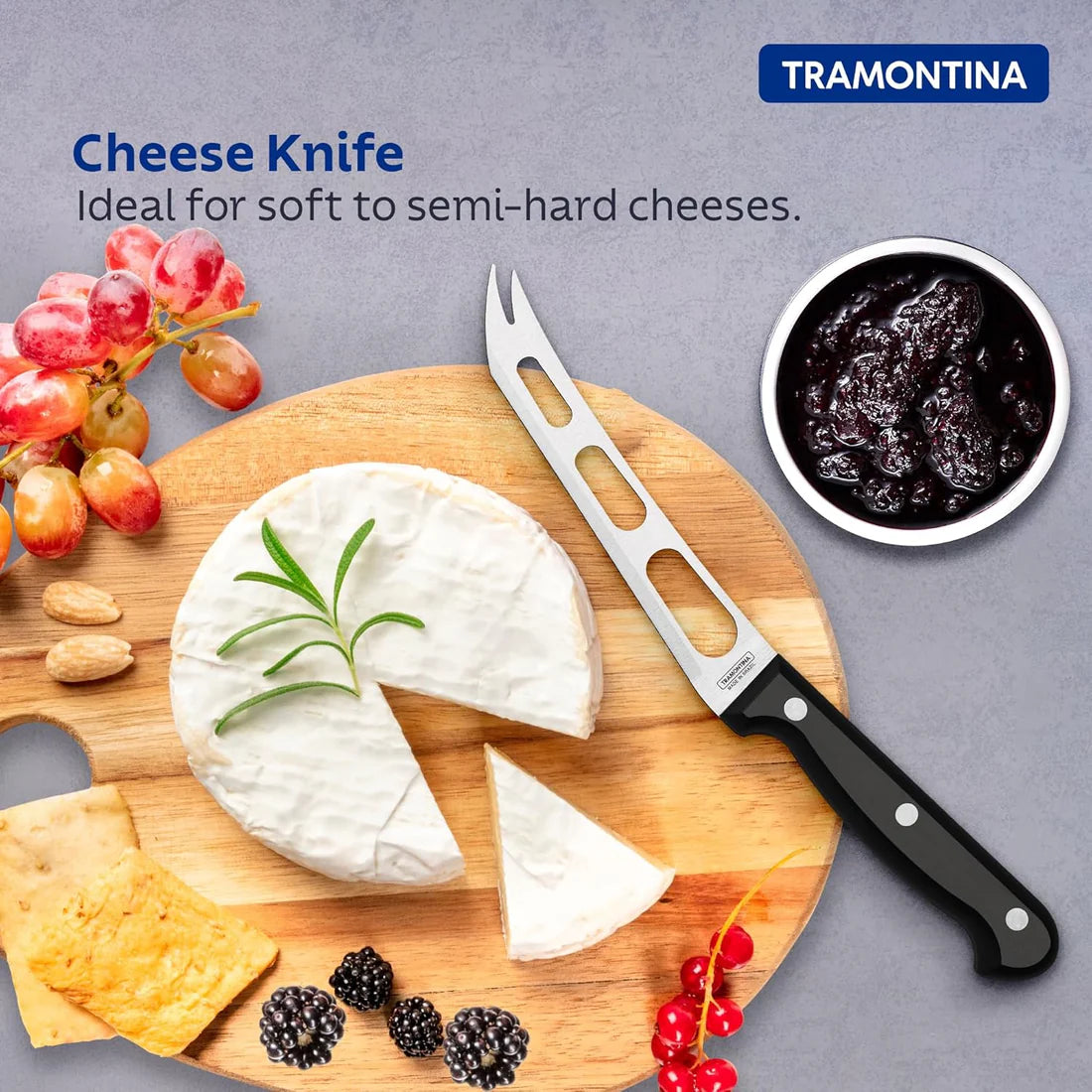 Tramontina 6-Inch Cheese Knife | Non-Stick Micro Serrated Blade for Effortless Cheese Slicing & Serving
